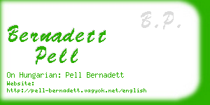 bernadett pell business card